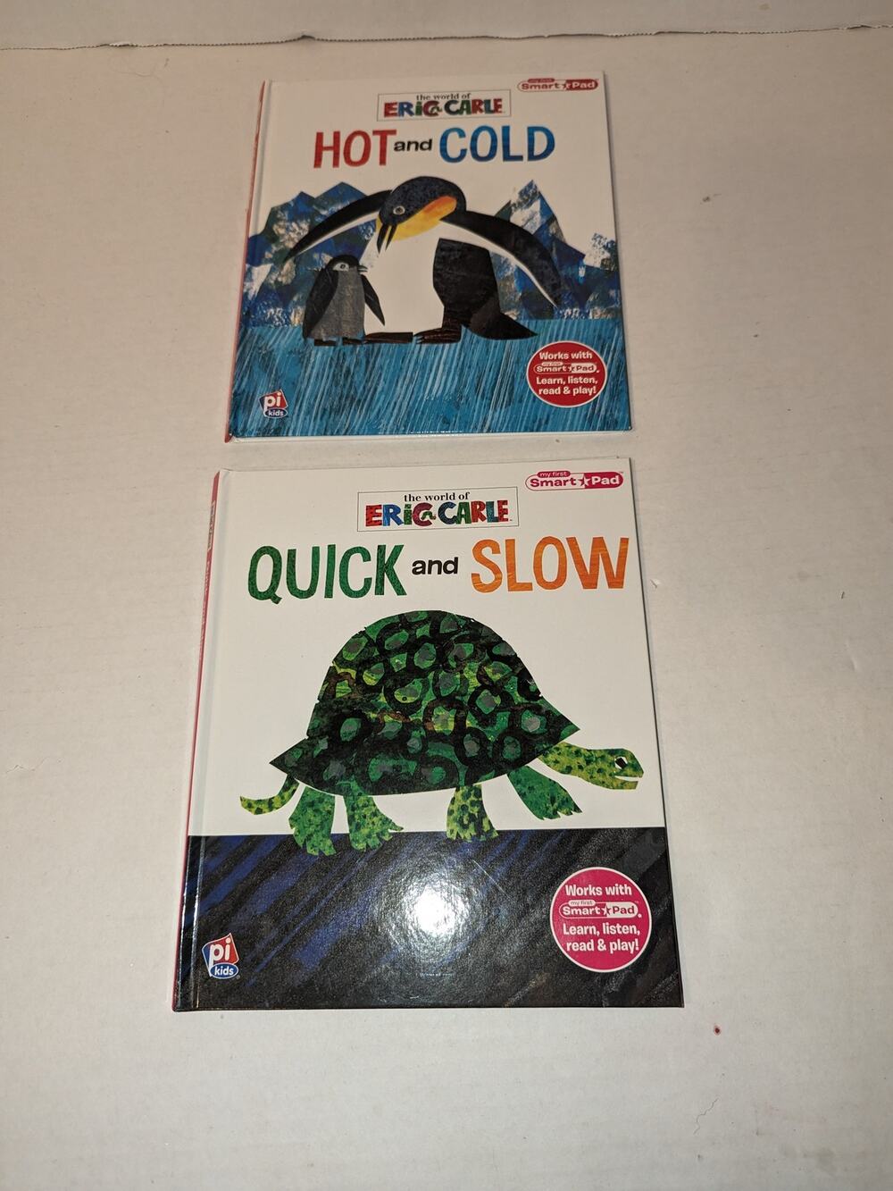Lot 2 World of Eric Carle My First Smart Pad HC Books Quick & Slow Hot & Cold